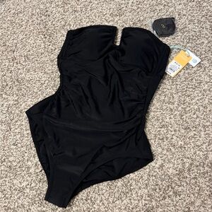 Kona Sol Black Women's One Piece Swimsuit